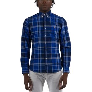 Polo Ralph Lauren, Heren, Overhemden, Blauw, Maat: L Katoen,