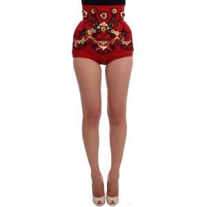 Dolce & Gabbana, Dames, Korte broeken, Veelkleurig, Maat: XS Katoen,
