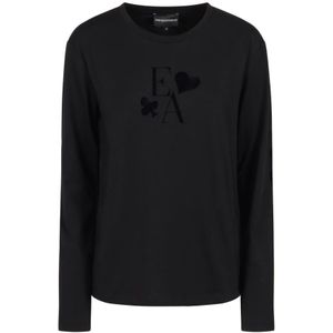Emporio Armani, Dames, Tops, Zwart, Maat: S