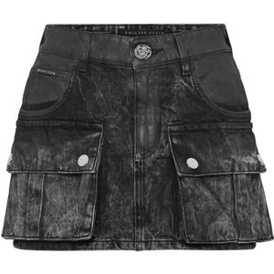 Philipp Plein, Dames, Rokken, Zwart, Maat: W30 Katoen,