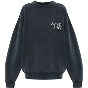 Anine Bing, Dames, Sweatshirts & Hoodies, Grijs, Maat: L Katoen,