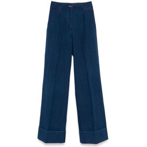 Valentino Garavani - Geplooide Broek - Blauw - Katoen