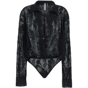 Norma Kamali, Dames, Tops, Zwart, Maat: M