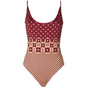 Fendi, Dames, Badkleding, Rood, Maat: M Polyamide,