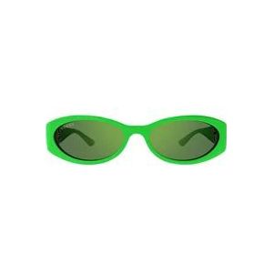 Gucci Vintage Amandelvormige Zonnebril Gg1660S , Green , unisex , Maat: 54 MM