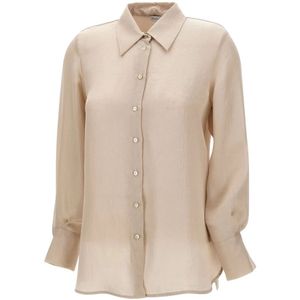 Marella, Dames, Blouses & Shirts, Beige, Maat: XS