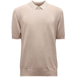 Eleventy, Heren, Tops, Beige, Maat: M