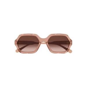 Chloé Bruine zonnebril met accessoires , Pink , Dames , Maat: 56 MM