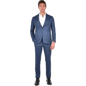 Franzese Collection, Heren, Pakken, Blauw, Maat: 3XL Wol,
