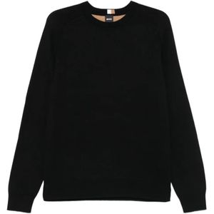 Hugo - Boss Sweaters - Vesten - Zwart - Wolmix - Thermoregulerend