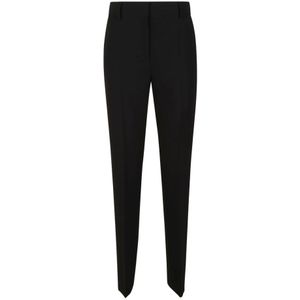 Alberta Ferretti, Dames, Broeken, Zwart, Maat: M Poliester,