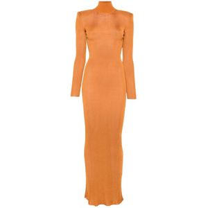 Self Portrait, Dames, Jurken, Beige, Maat: XS Viscose,