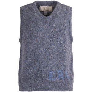 Erl, Heren, Truien, Grijs, Maat: L Wol,