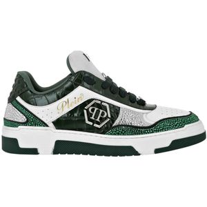 Philipp Plein, unisex, Schoenen, Groen, Maat: 40 EU Leer,