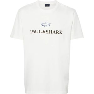Paul & Shark, Heren, Tops, Wit, Maat: XL Katoen,