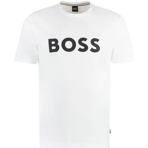 BOSS - T-shirt - Korte Mouwen - Regular Fit - Rondhals - Groen - Katoen