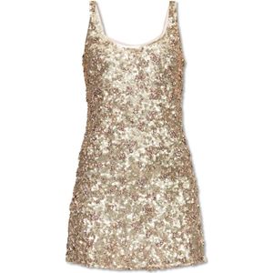 Loveshackfancy, Dames, Jurken, Geel, Maat: 3XS Nylon,