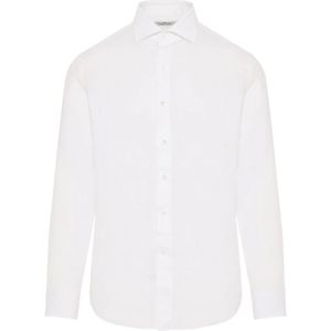 Alessandro Gherardi, Heren, Overhemden, Wit, Maat: 2XL Linnen,