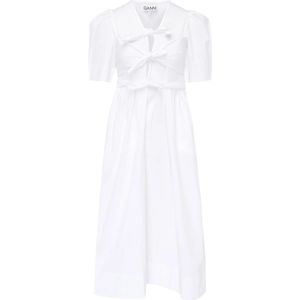 Ganni, Dames, Jurken, Wit, Maat: S Katoen,