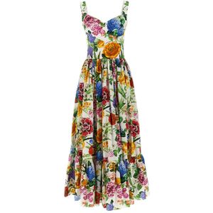 Dolce & Gabbana, Dames, Jurken, Veelkleurig, Maat: M Katoen,