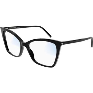 SAINT LAURENT - SL 386 Sun 001 - Acetaat Brillen - Zwart Transparant - Kattenoog - Fotochromatisch