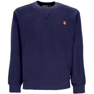 Carhartt Wip, Heren, Sweatshirts & Hoodies, Blauw, Maat: XL Katoen,