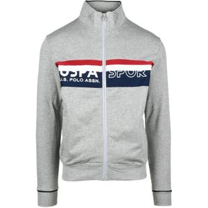 U.s. Polo Assn., Heren, Sweatshirts & Hoodies, Grijs, Maat: 3XL Katoen,