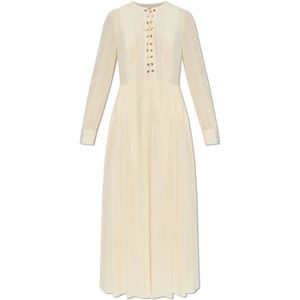 Ulla Johnson, Dames, Jurken, Beige, Maat: 3XS Zijde,
