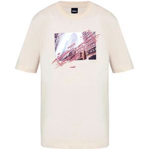 Hugo, Heren, Tops, Wit, Maat: M Katoen,