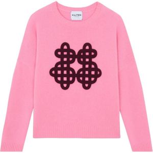 Kujten, Dames, Truien, Roze, Maat: M Kasjmier,