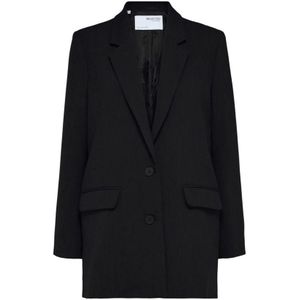 Selected Femme - Rita LS Oversized Blazer - Zwart - Dames - Polyester