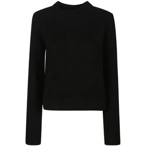 Loulou Studio, Dames, Truien, Zwart, Maat: M Kasjmier,