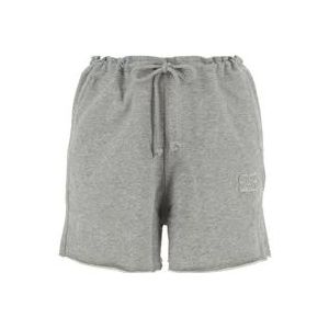 Ganni Grijze katoenen shorts , Gray , Dames , Maat: S