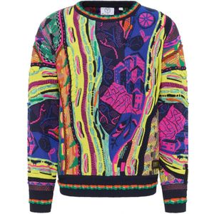 Carlo Colucci - Moderne 3D Jacquard Sweater - Veelkleurig - Heren - Vesten