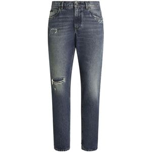 Dolce & Gabbana, Heren, Jeans, Blauw, Maat: S Denim,