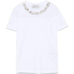 Ermanno Scervino, Dames, Tops, Wit, Maat: M Katoen,