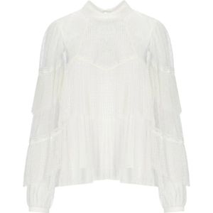 Twinset, Dames, Blouses & Shirts, Wit, Maat: S Polyamide,