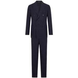 Brooks Brothers, Heren, Pakken, Blauw, Maat: S Wol,