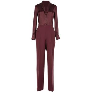 Twinset, Dames, Jumpsuits & Playsuits, Paars, Maat: XS Viscose,