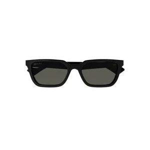 Gucci Rechthoekige zonnebril Gg1539S 001 , Black , Dames , Maat: 55 MM