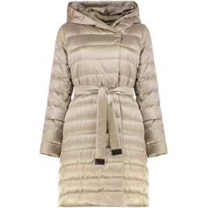 Max Mara, Dames, Mantels, Beige, Maat: 3XS Leer,