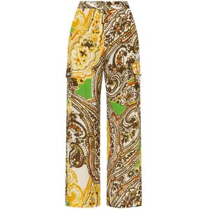 Maliparmi, Dames, Broeken, Veelkleurig, Maat: S Leer,