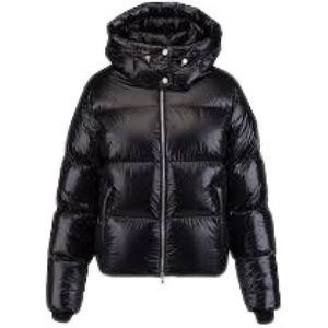 Moose Knuckles, Dames, Jassen, Zwart, Maat: XS Nylon,