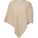 Cream - Oversized Poncho - Roze - Met Ruchedetail