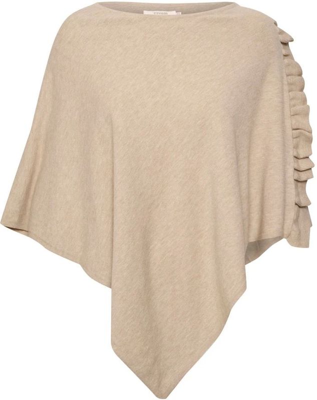 Cream - Oversized Poncho - Roze - Met Ruchedetail