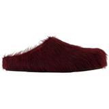 Marni Sandalen - Wild Cherry Calf Hair Fussbett Mules in rood