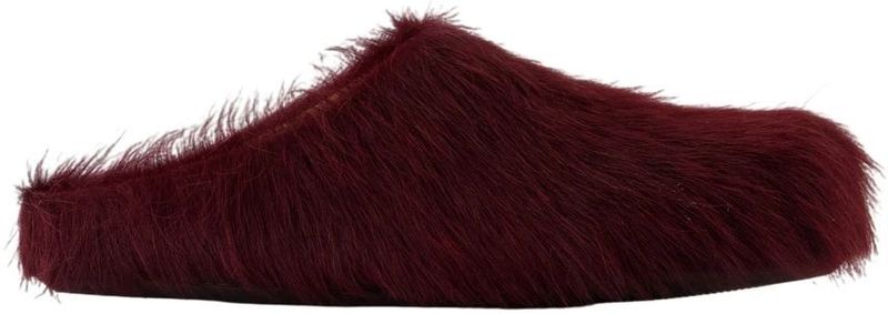 Marni Sandalen - Wild Cherry Calf Hair Fussbett Mules in rood