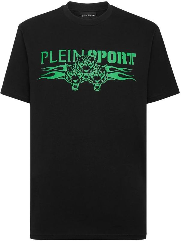 Plein Sport, Heren, Tops, Zwart, Maat: XS Katoen,