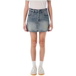 Levi's, Dames, Rokken, Blauw, Maat: W27 Denim,