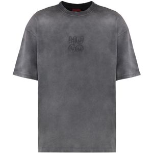 Hugo, Heren, Tops, Grijs, Maat: S Katoen,